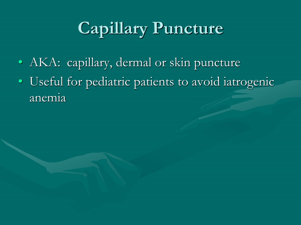 capillary puncture l