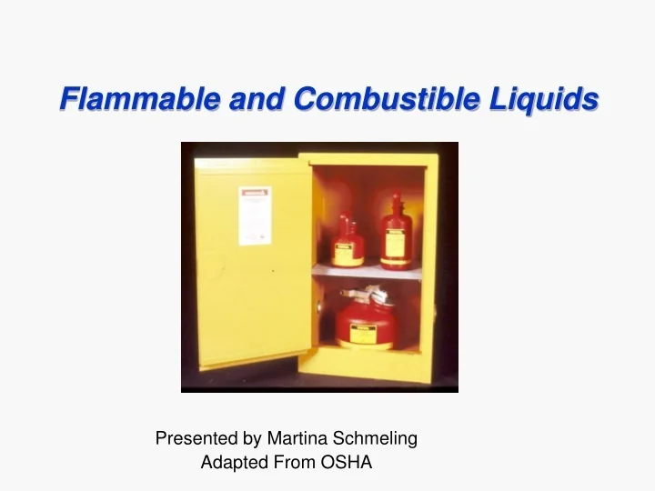PPT Flammable and Combustible Liquids PowerPoint Presentation, free
