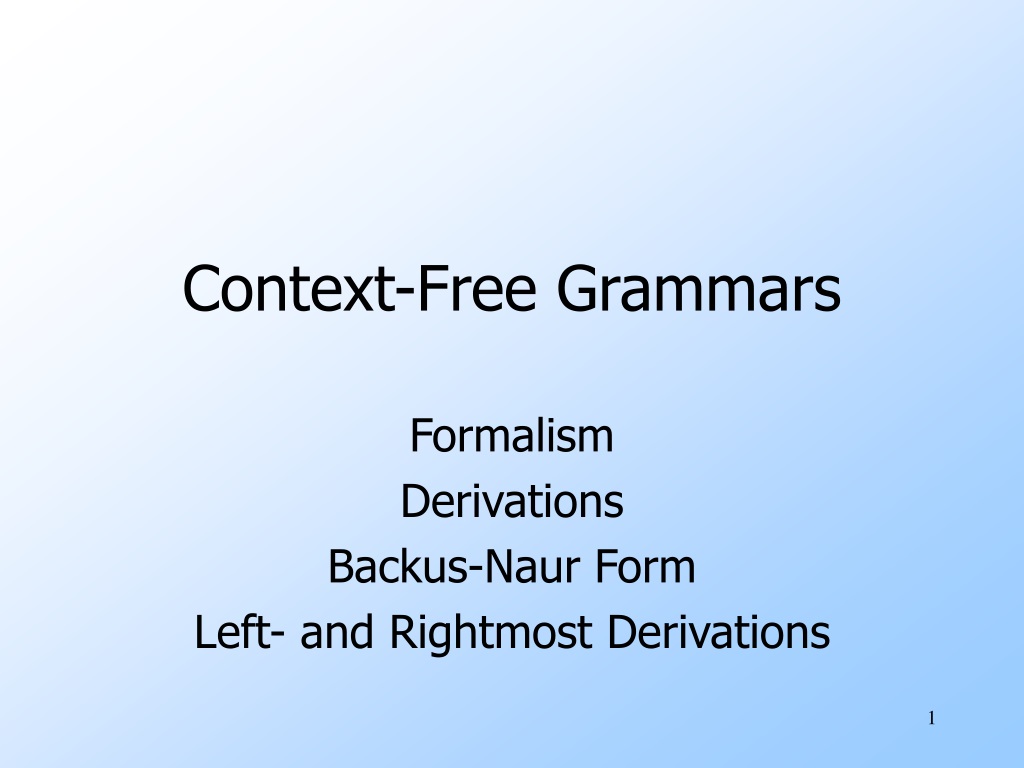 why context free grammars are called so