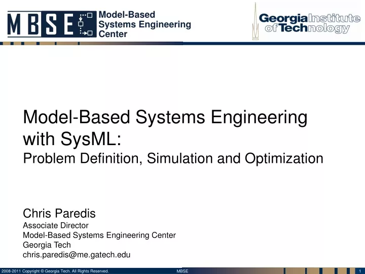 PPT - Model-Based Systems Engineering With SysML: Problem Definition ...