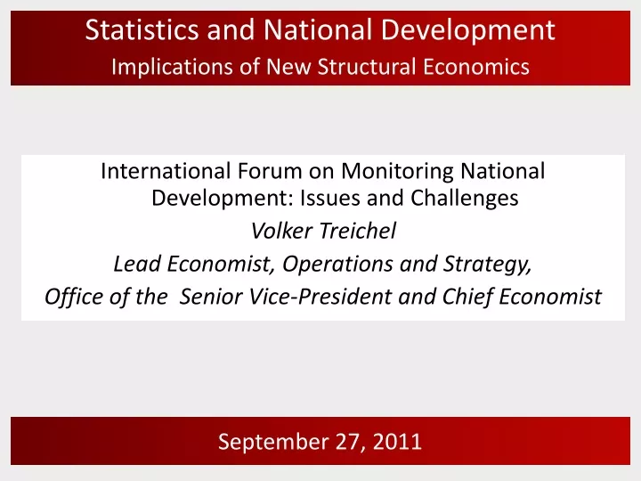 statistics and national development implications of new structural economics n.