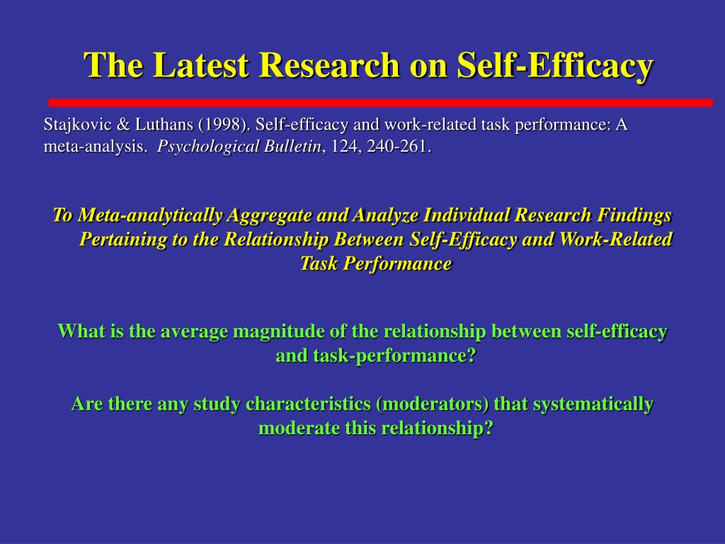 research papers on self efficacy