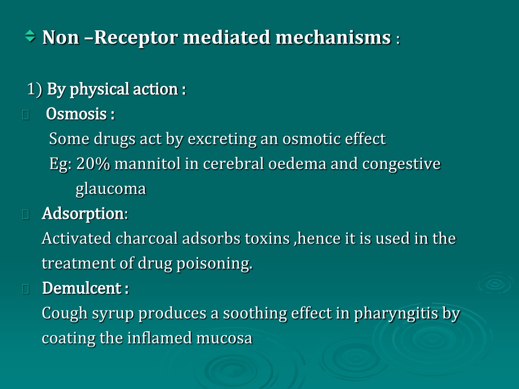 PPT - PHARMACODYNAMICS MECHANISM OF DRUG ACTION RECEPTOR PHARMACOLOGY ...