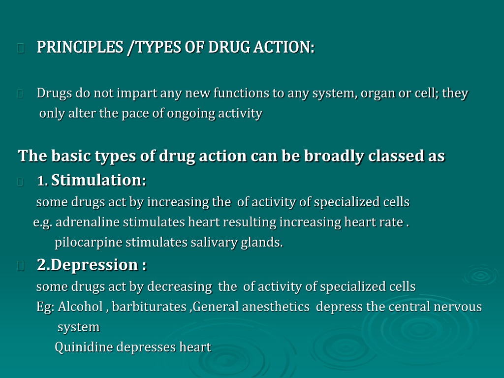 Ppt Pharmacodynamics Mechanism Of Drug Action Receptor Pharmacology 