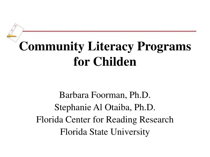 Community Literacy Program What Is Community Literacy Program? – BDQQZJ