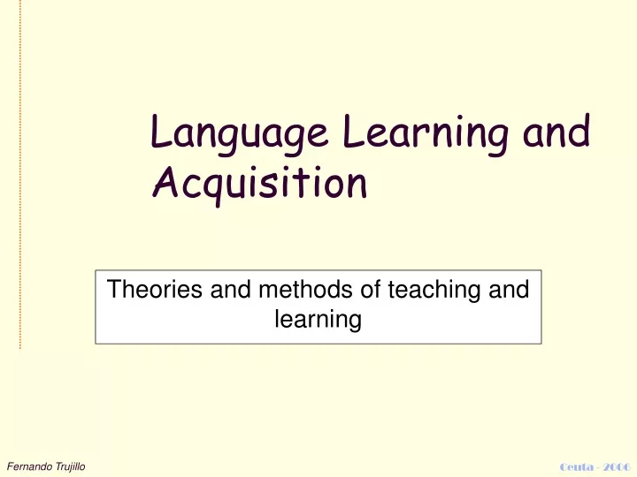 PPT - Language Learning and Acquisition PowerPoint Presentation, free download - ID:9350132