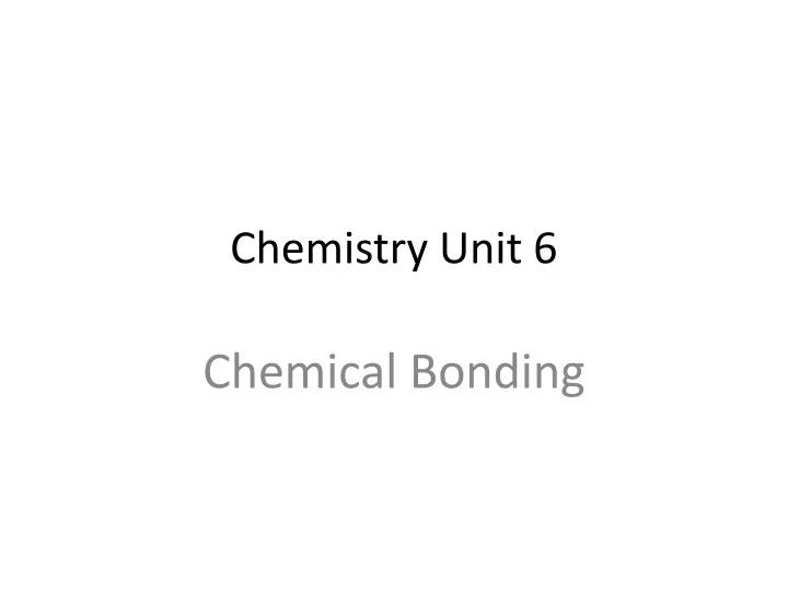 Ppt Chemistry Unit 6 Powerpoint Presentation Free Download Id9350185 2868