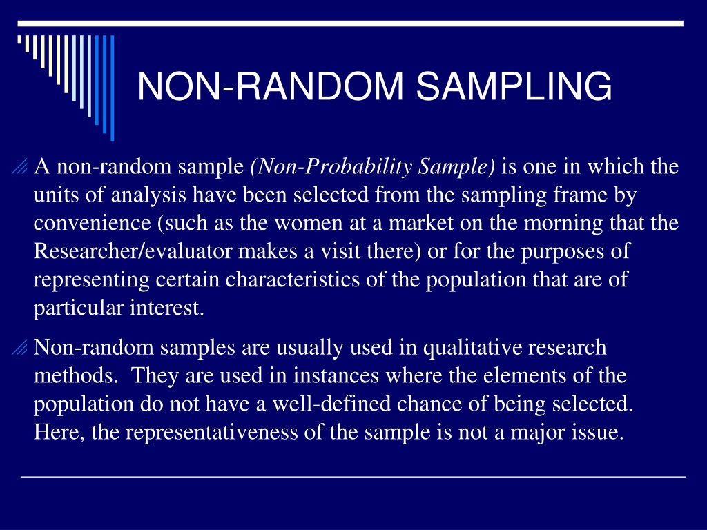 what is a nonrandom assignment of research participants
