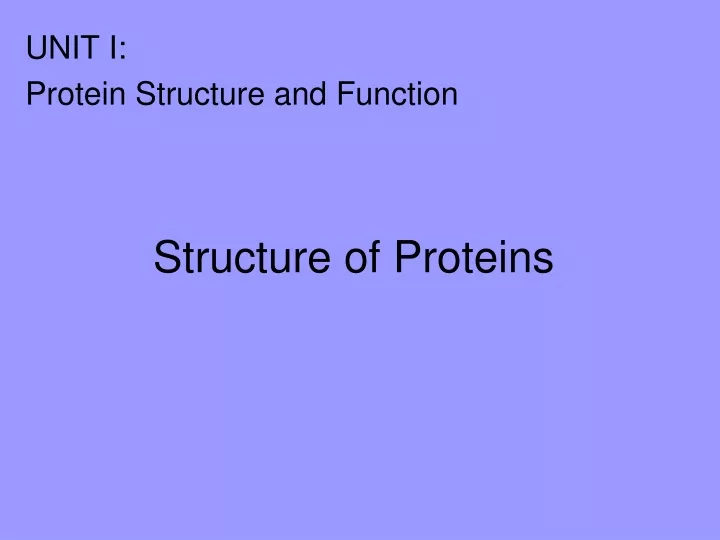 structure of proteins n.
