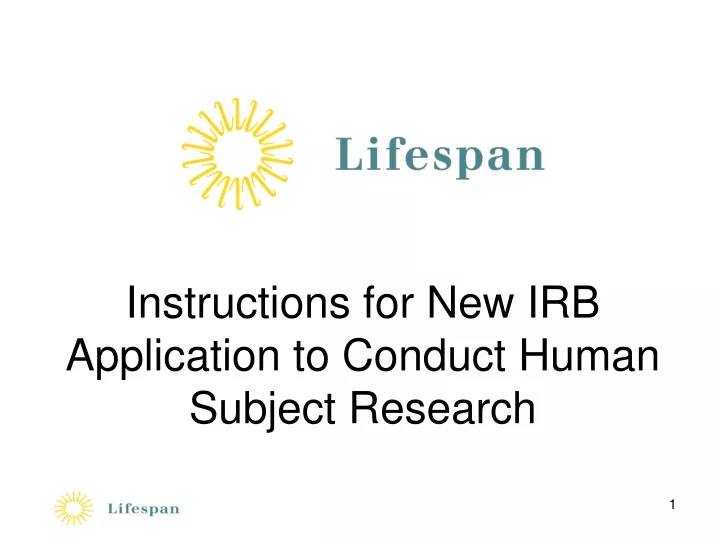 PPT - Instructions For New IRB Application To Conduct Human Subject ...