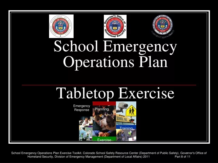 PPT School Emergency Operations Plan Tabletop Exercise PowerPoint Presentation ID9350871