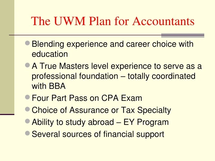 PPT - The UWM Plan for Accountants PowerPoint Presentation, free