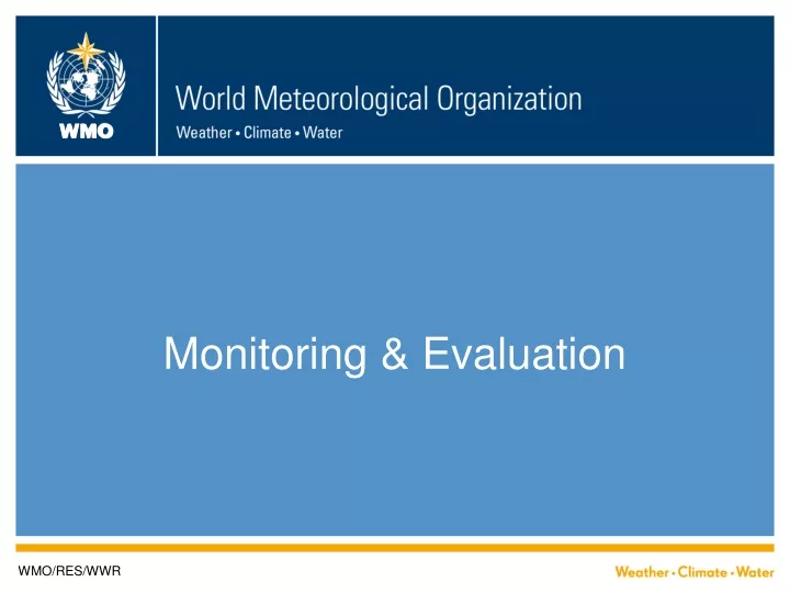 monitoring evaluation n.
