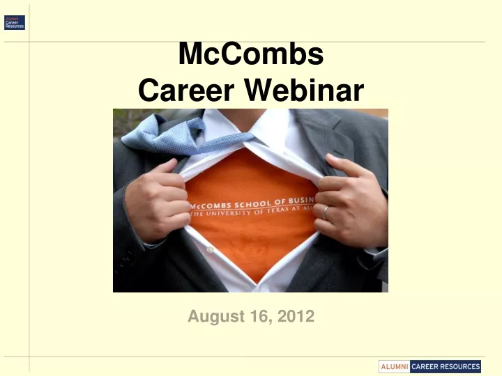 PPT Career Webinar PowerPoint Presentation, free download