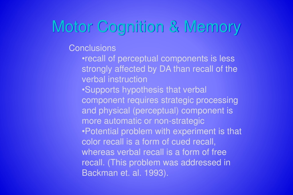 PPT - Motor Cognition PowerPoint Presentation, free download - ID:9358396