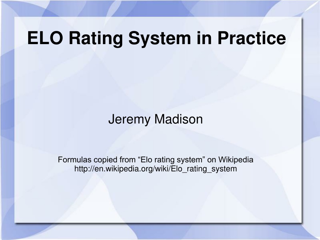 Elo rating system - Wikipedia