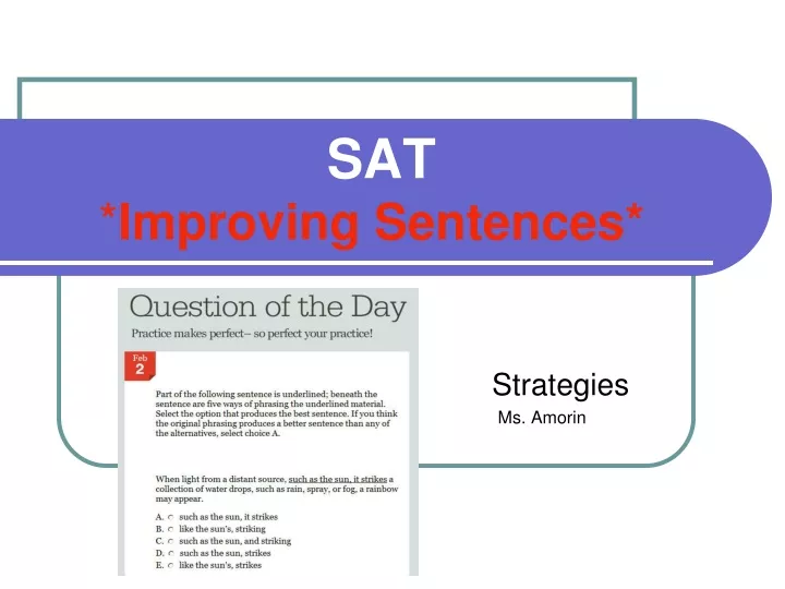 sat improving sentences n.