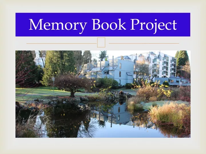 memory book project n.