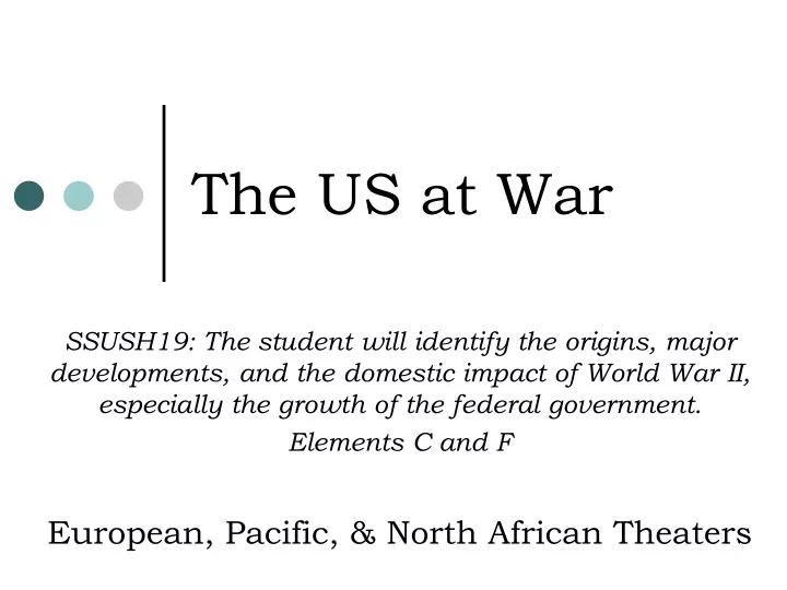 Ppt - The Us At War Powerpoint Presentation, Free Download - Id:9362931