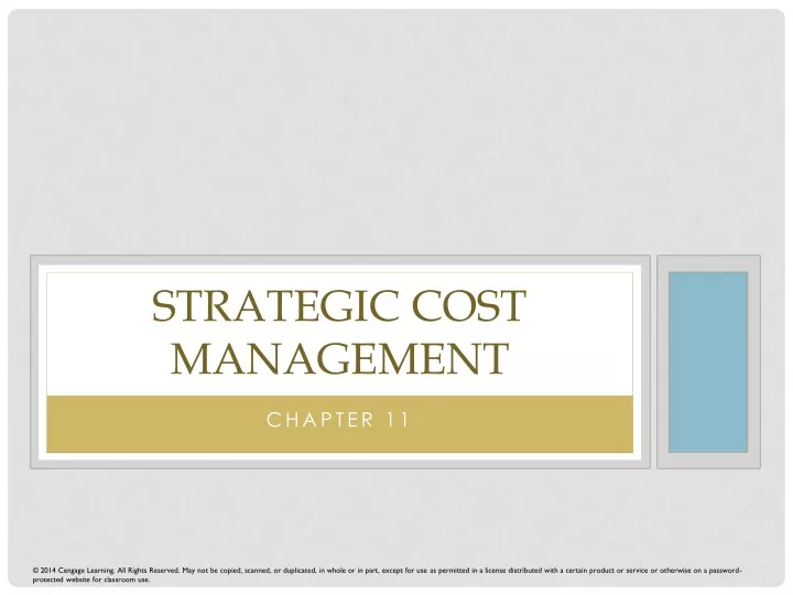 Components Of Strategic Cost Management Ppt