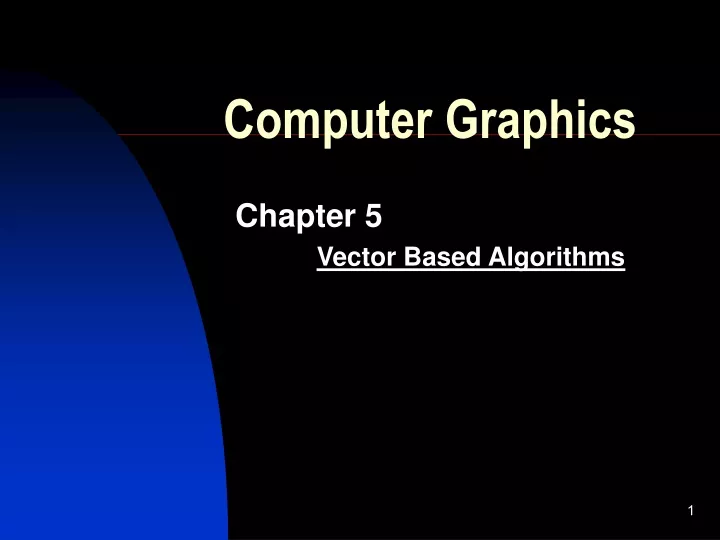 in computer presentation graphics