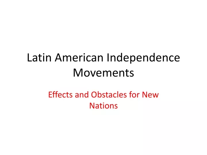 latin american independence movements n.