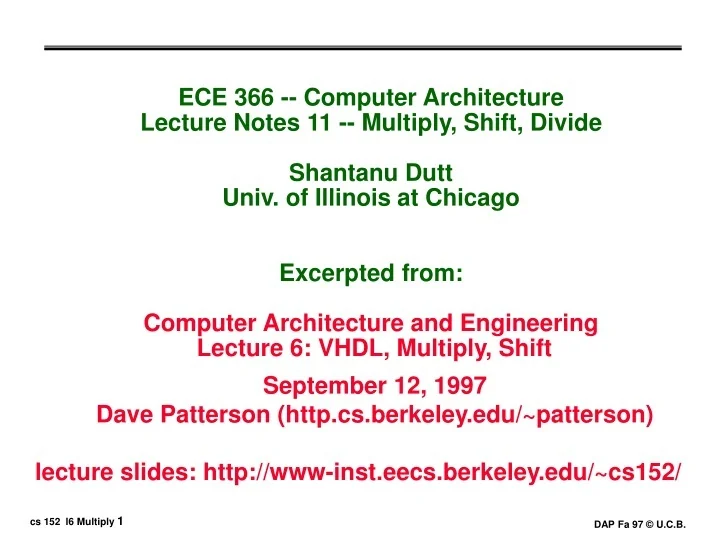 PPT - September 12, 1997 Dave Patterson (http.cs.berkeley/~patterson ...