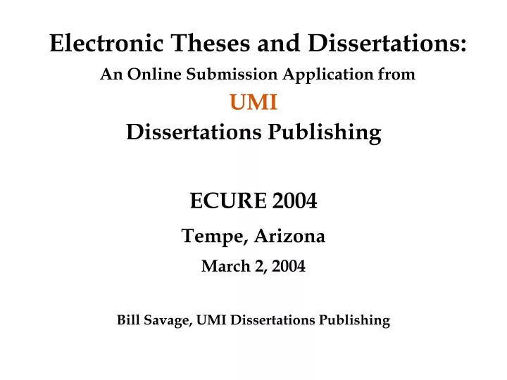 theses and dissertations online