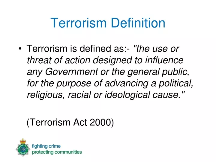 PPT - Terrorism Definition PowerPoint Presentation, free download - ID ...