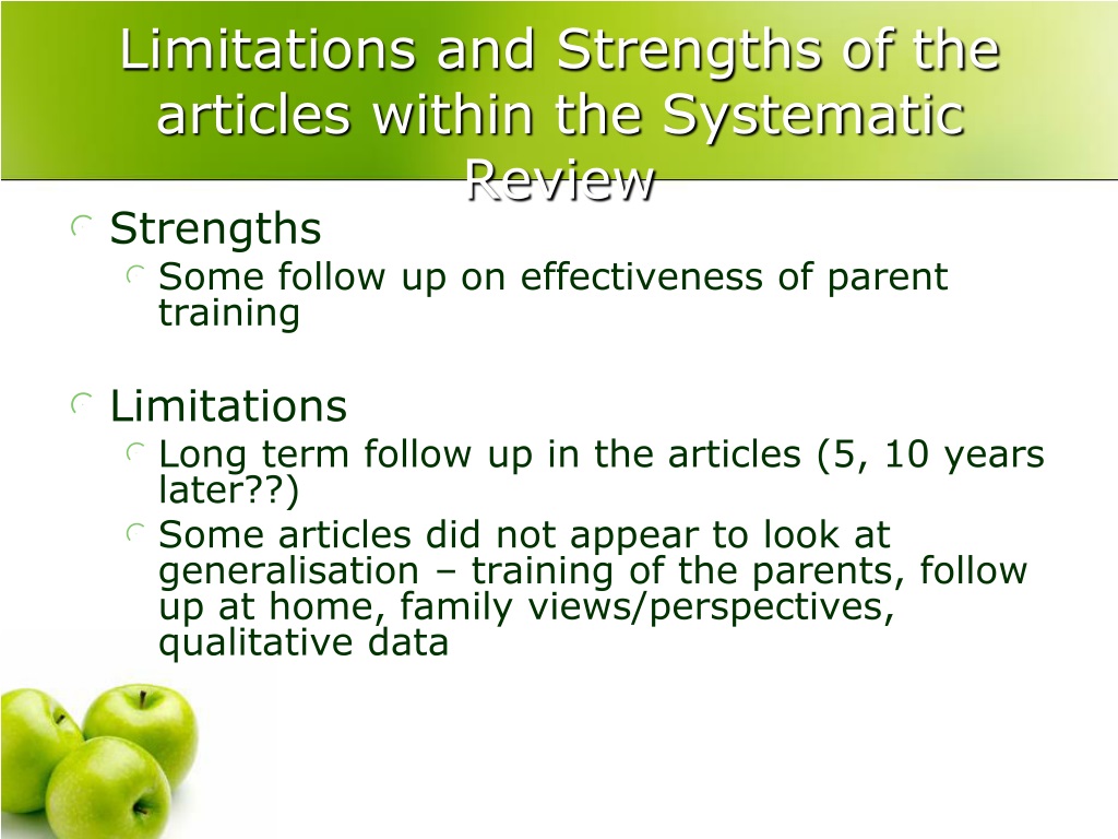 systematic literature review strengths and limitations