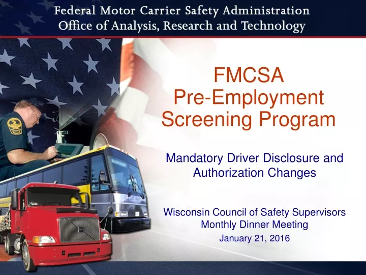 fmcsa pre employment screening program n.