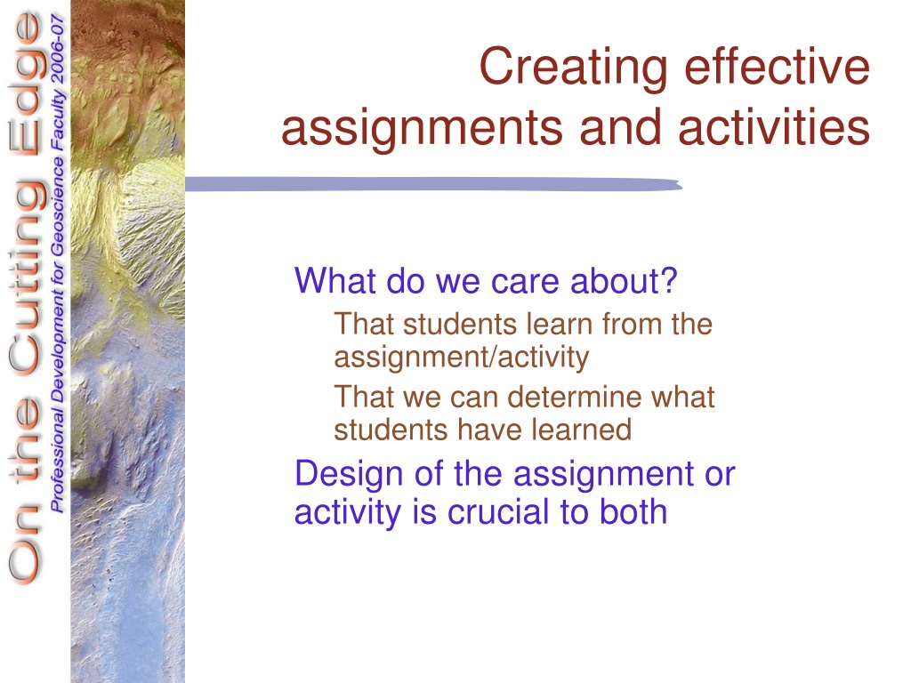 creating effective assignments