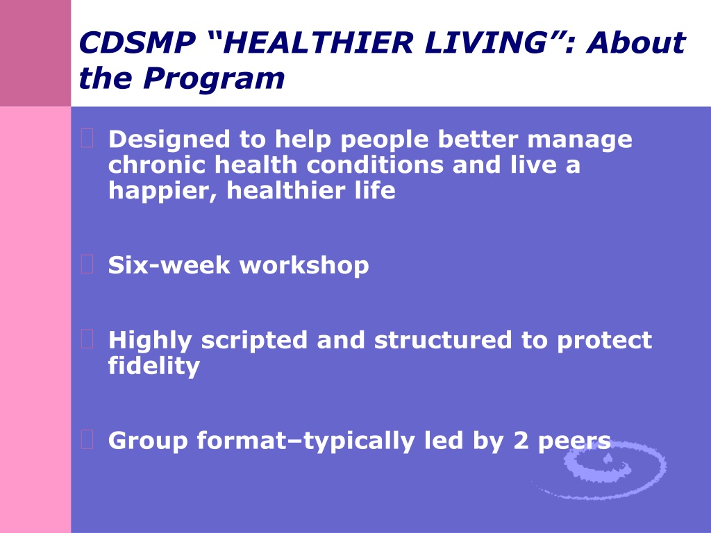 PPT Stanford Chronic Disease Self Management Program PowerPoint 