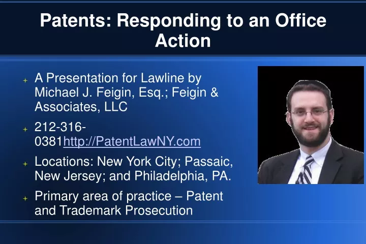 patents responding to an office action n.