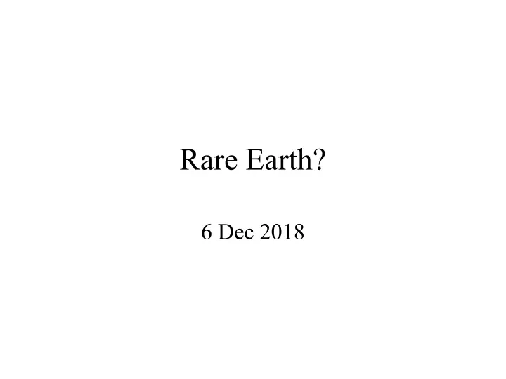 rare earth n.