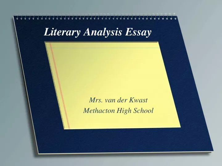 literary analysis essay powerpoint