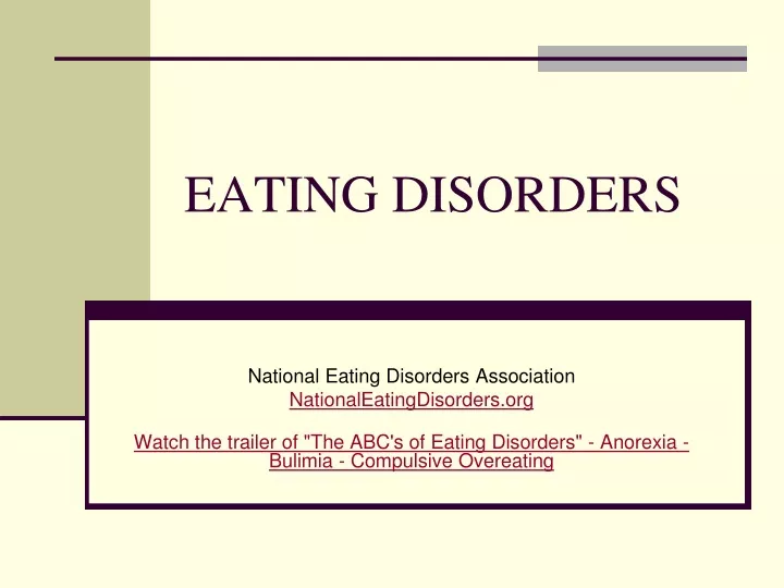 PPT - EATING DISORDERS PowerPoint Presentation, Free Download - ID:9370271