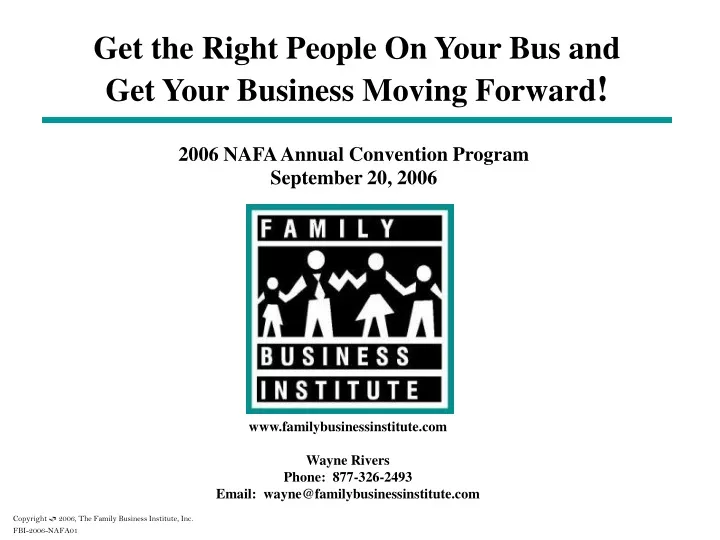 get the right people on your bus and get your n.