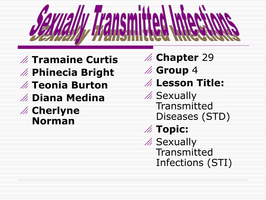 PPT Sexually Transmitted Infections PowerPoint Presentation