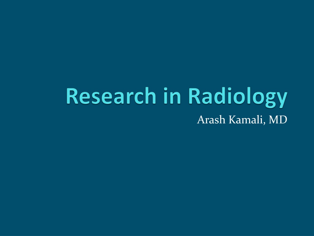 research topic in radiology