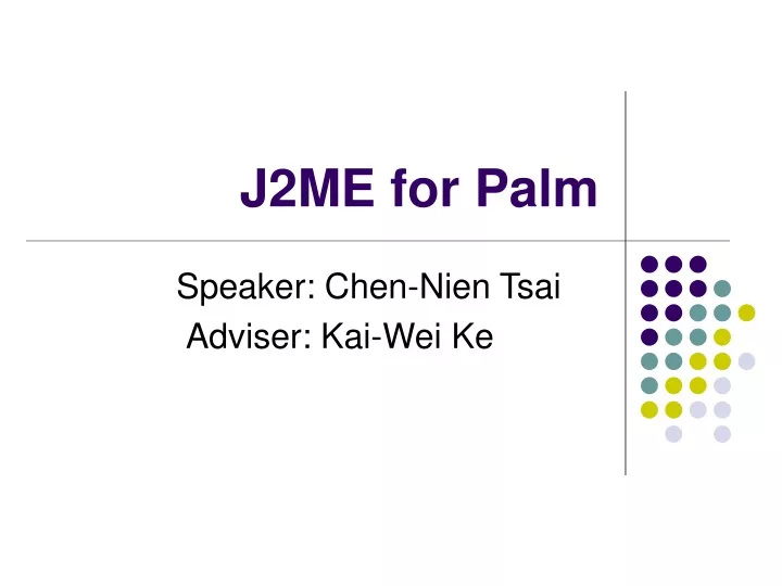 j2me for palm n.