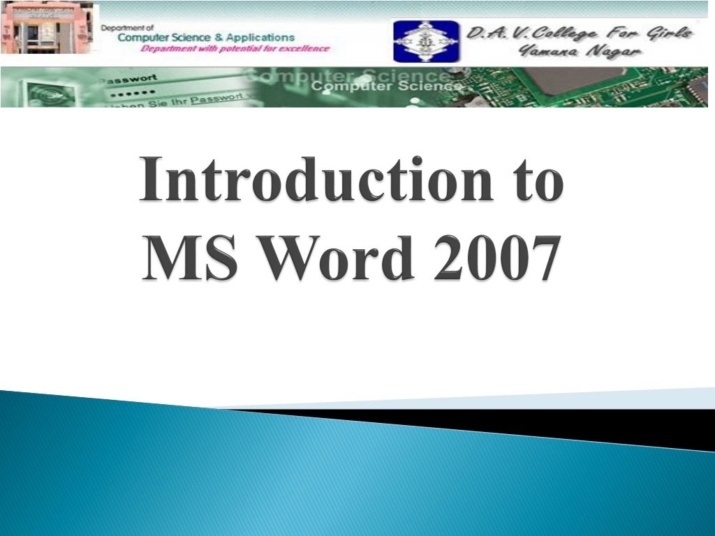 introduction to ms word spreadsheet and powerpoint presentation