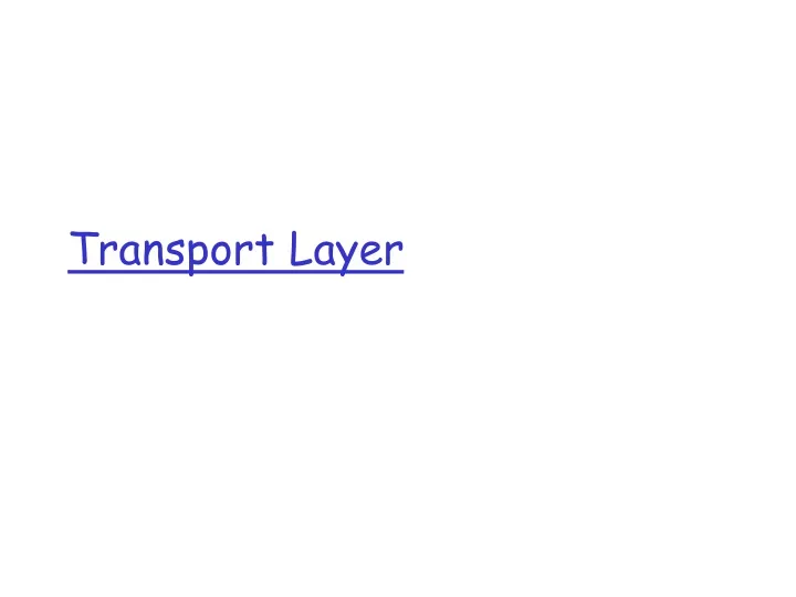 transport layer n.