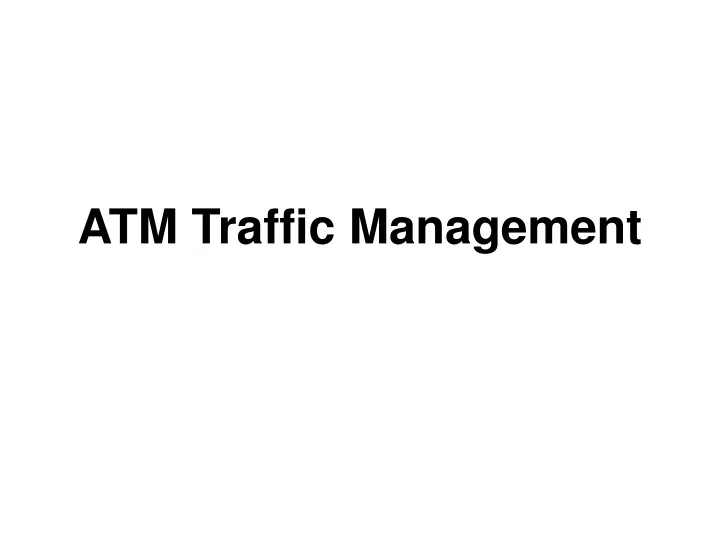 atm traffic management n.