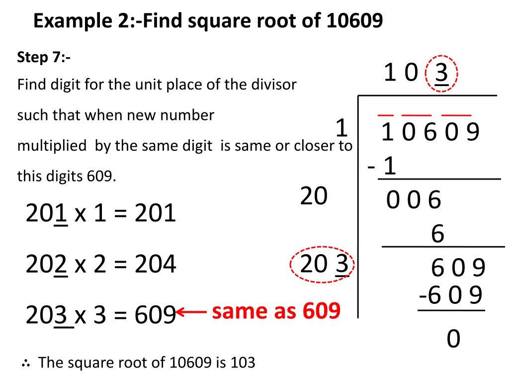 PPT Square Root Long Division Method PowerPoint Presentation Free 