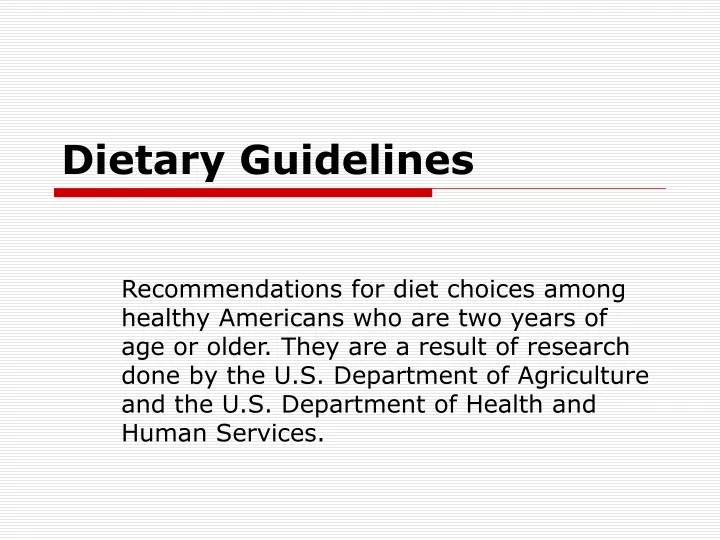 dietary guidelines n.