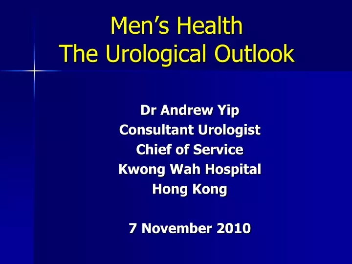 Ppt Mens Health The Urological Outlook Powerpoint Presentation Free Download Id