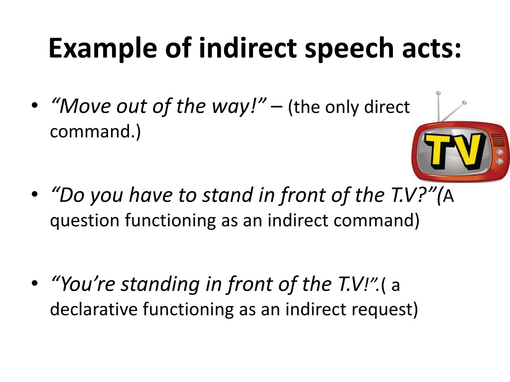 examples of indirect speech acts