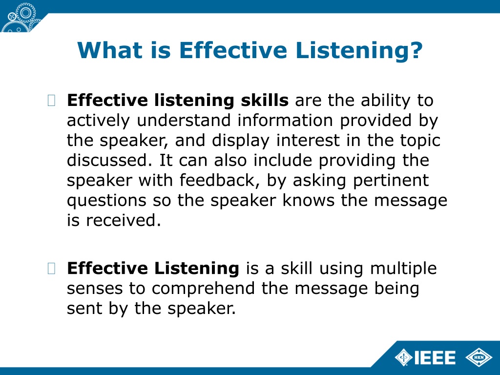 effective listening presentation