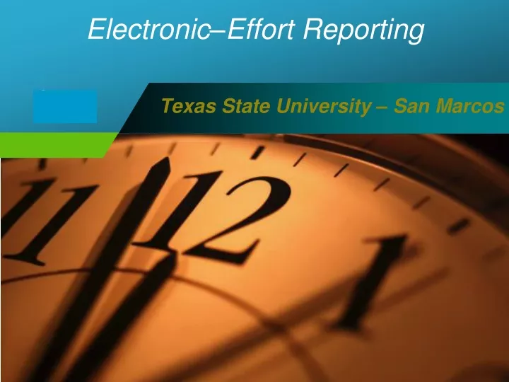 electronic effort reporting n.